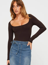 Ellery Bodysuit Brown Tall